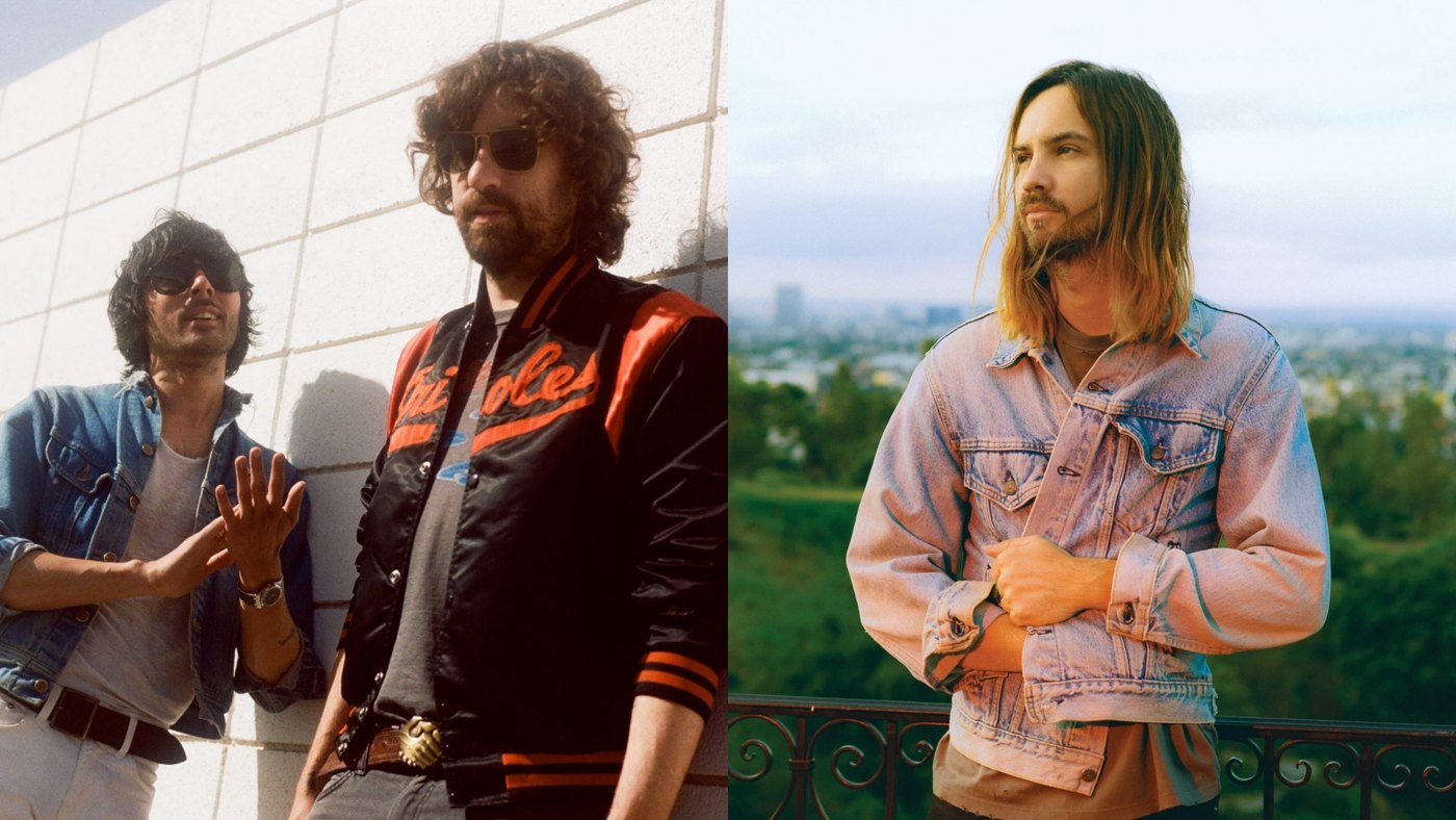 Justice and Tame Impala photographed outdoors